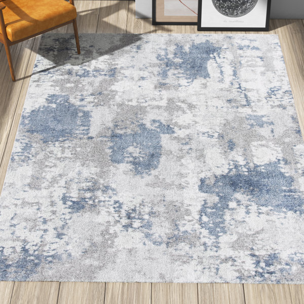 Trent Austin Design® Hassen Power Loom Gray/Blue/White Rug & Reviews